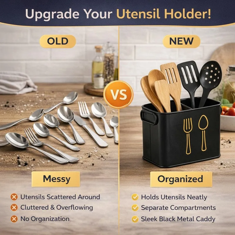 KitchenPro Rust-Free Cutlery Stand - Black media 4