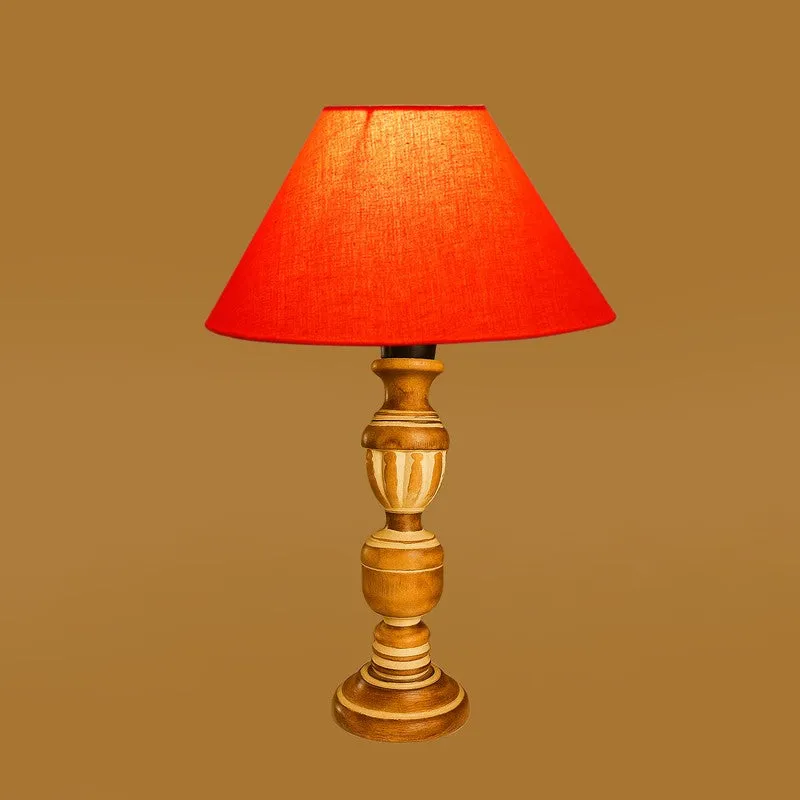 Zenrae Lume Wooden Table Lamp - Orange media 6