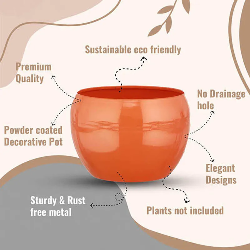 Alisha Handcrafted Planter (Orange) - Set Of Three media 9