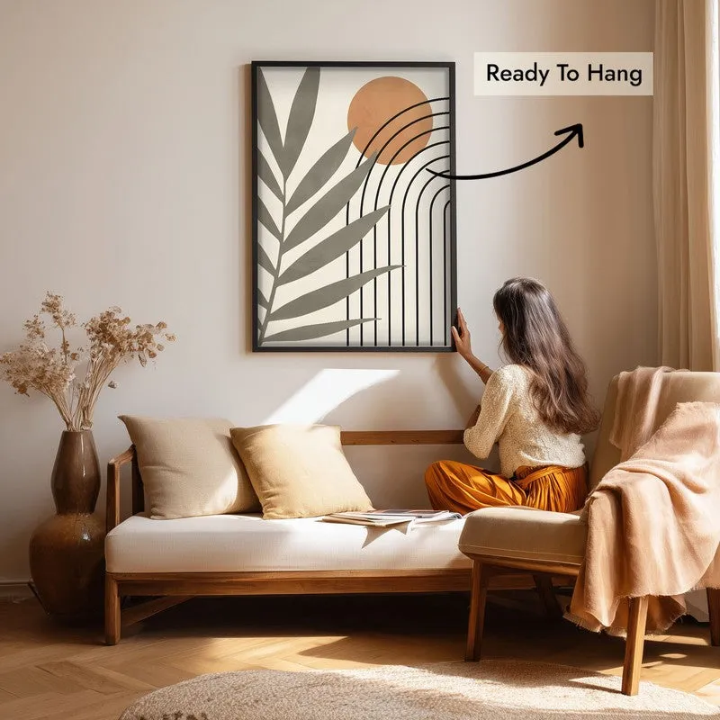 Desert Botanica Canvas Wall Painting With Black Frame media 7