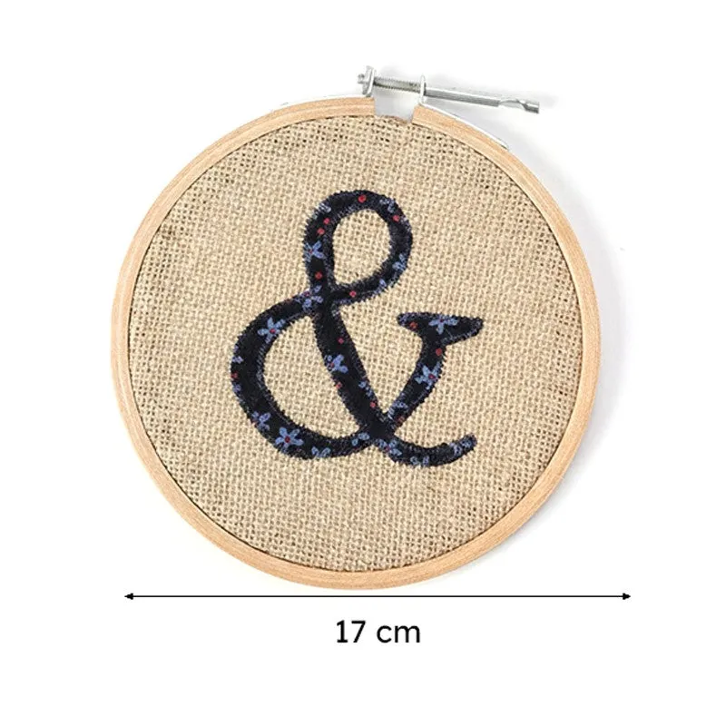 (&) Alphabet Embroidery Hoop Fabric Wall Accent media 5