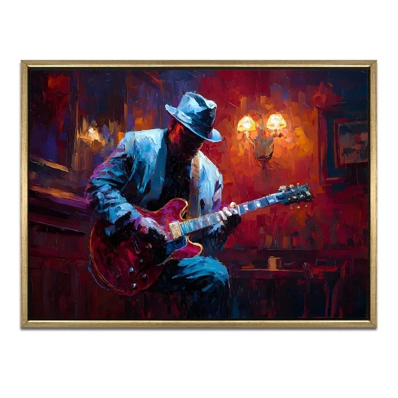 Urban Jazz Canvas Wall Painting With Frame media 3