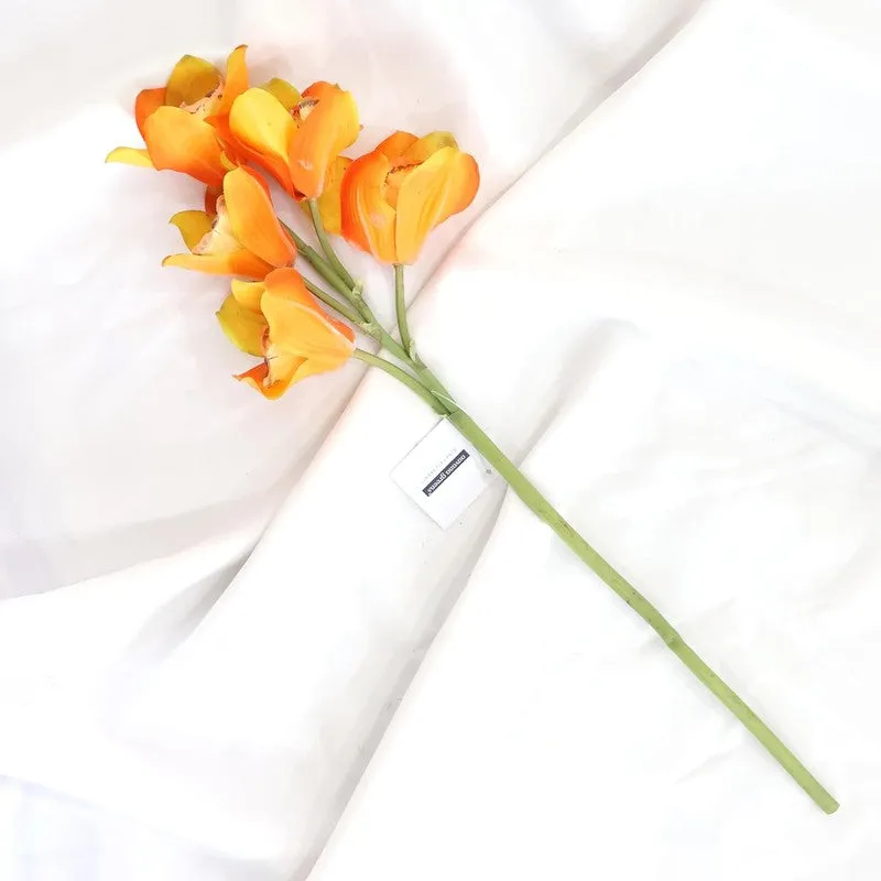 Artificial Orchid Flowers Bunch media 3