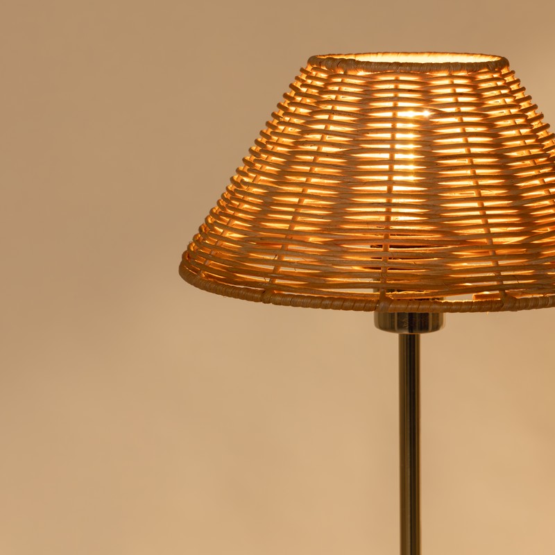 Fig Living Natural Cane Lamp - Beige,Gold media 11