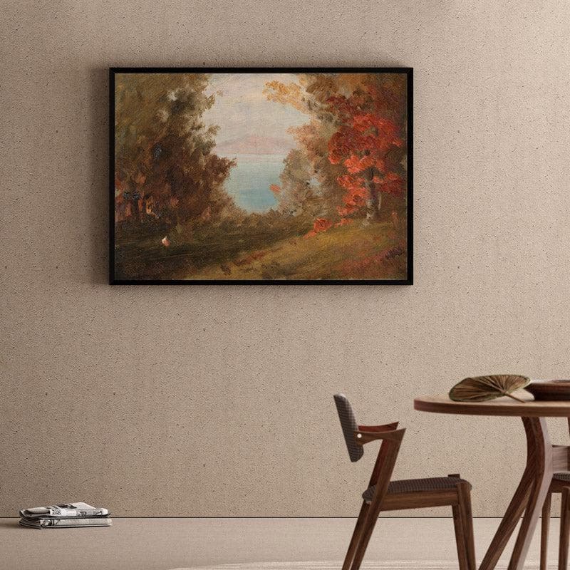Woodland Way Canvas Wall Painting - Black Frame
