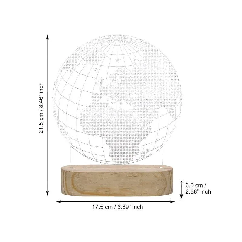 Globe Wonder Luminance LED Acrylic Table Lamp - Brown media 4