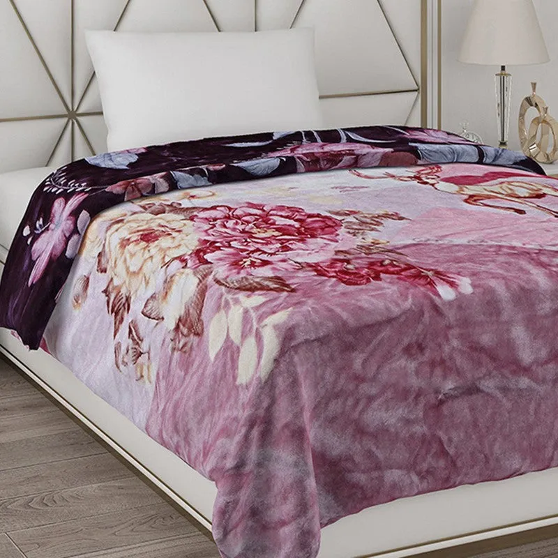 Monte Carlo Blossom Bliss Riversible Blanket - 500 GSM media 5