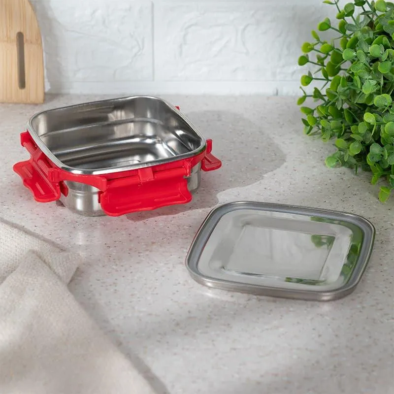 Hotserve Stainless Steel Lunch Box (Red) - 400 mL media 3