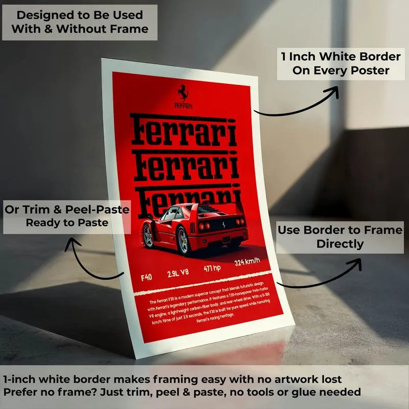 Ferrari F40 Wall Poster media 7