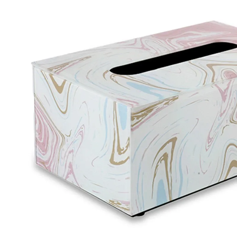 AarviDecor Gilded Line Glass Tissue Holder media 6