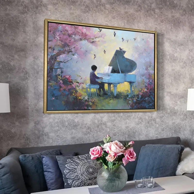Spring Serenade Canvas Wall Painting With Frame media 6