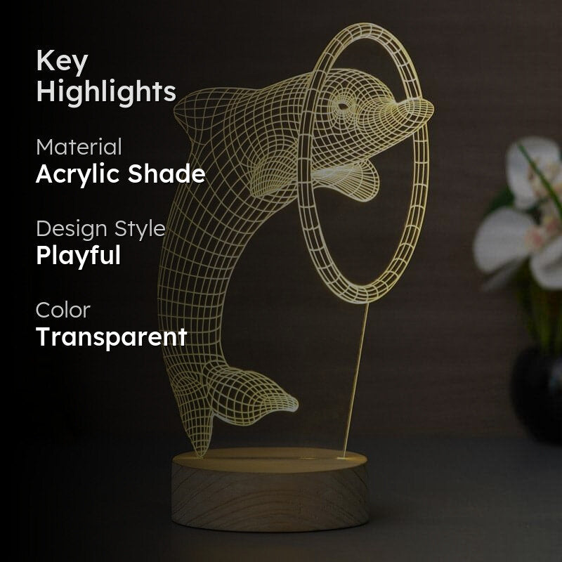 Dolhin Play Luminance LED Acrylic Table Lamp media 2