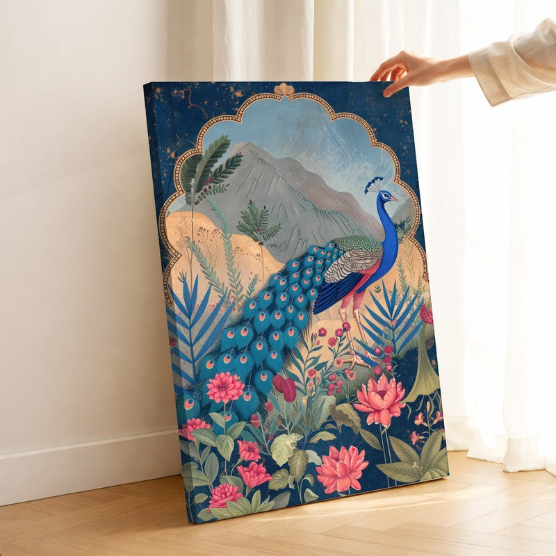 Peacock Garden Canvas Wall Art & Paintings