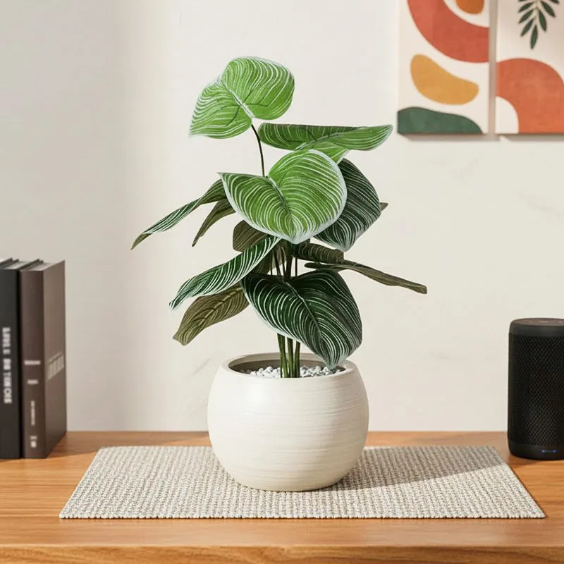 Spritz Artificial Plant With Black Plastic Pot - 1.8 Feet media 1