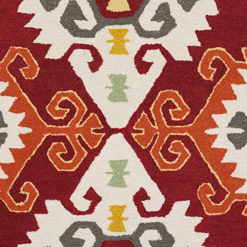 Fredegar Ethnic Wool & Nylon Carpet - Maroon media 4
