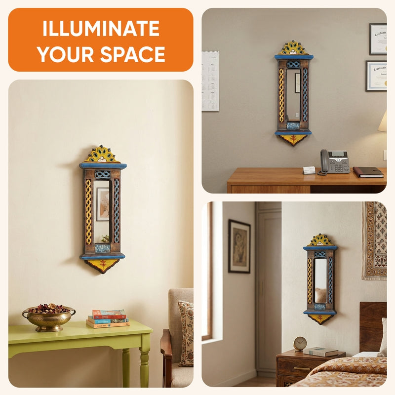 Raamya  Handcrafted Rectangle Jharokha Mirror media 7