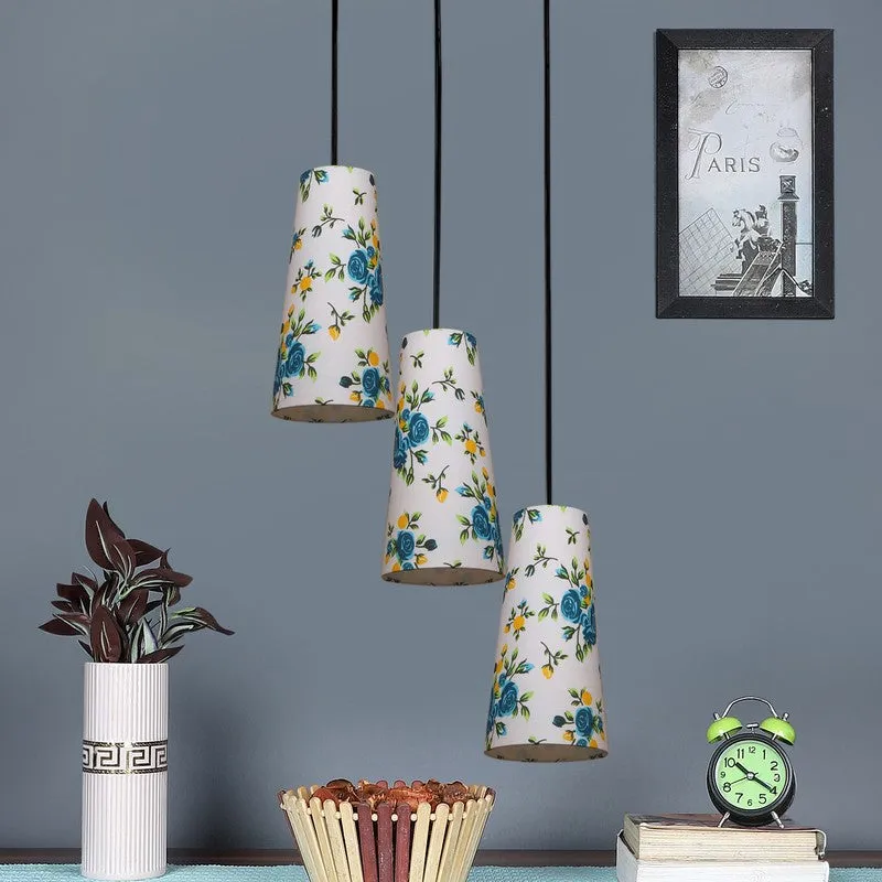 Nordic Neutral Triple Metal Ceiling Lamp - White & Blue media 3