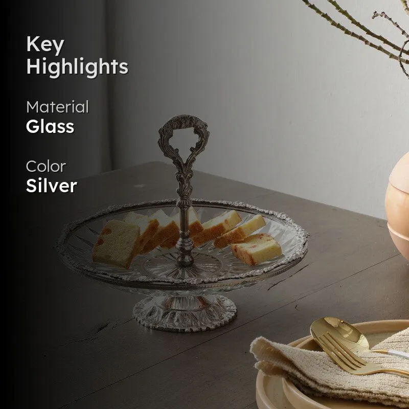 Crystal Charm Cake Stand - Silver media 2