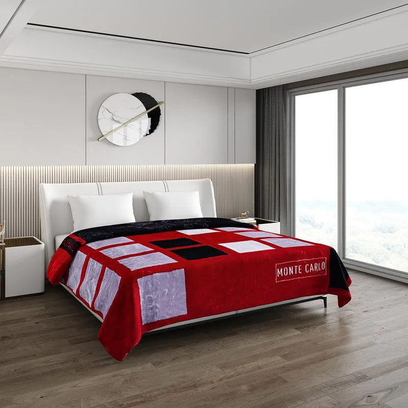 Monte Carlo Crimson Mosaic Blanket - 850 GSM media 1