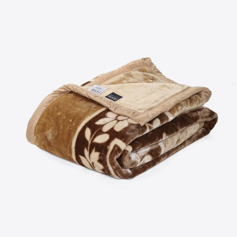 Monte Carlo Midnight Blossom Blanket (Beige)- 540 GSM media 6