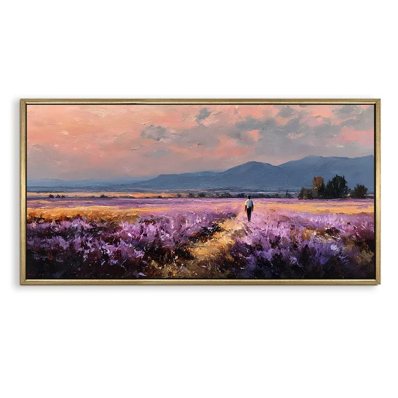 Quiet Lavender Canvas Wall Painting With Frame media 3