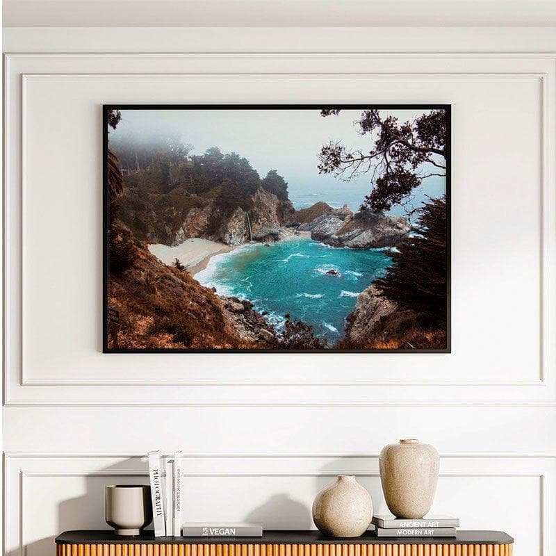 Julia Pfeiffer Burns State Park Canvas Wall Painting - Black Frame