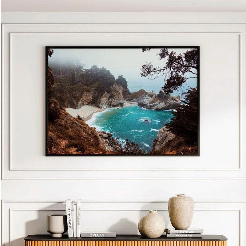 Julia Pfeiffer Burns State Park Canvas Wall Painting - Black Frame media 1