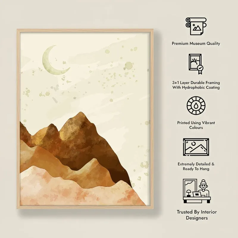 Dune Peaks Archival Paper Wall Art - Natural Brown Frame media 8