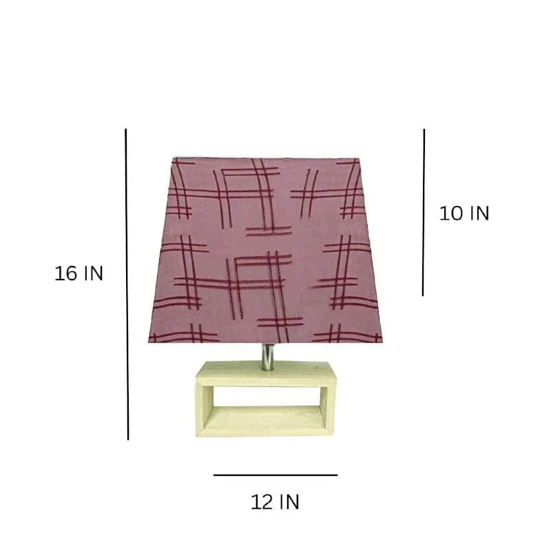 Siroqa Cuboidal Fabric Table Lamp - Pink,Beige media 6