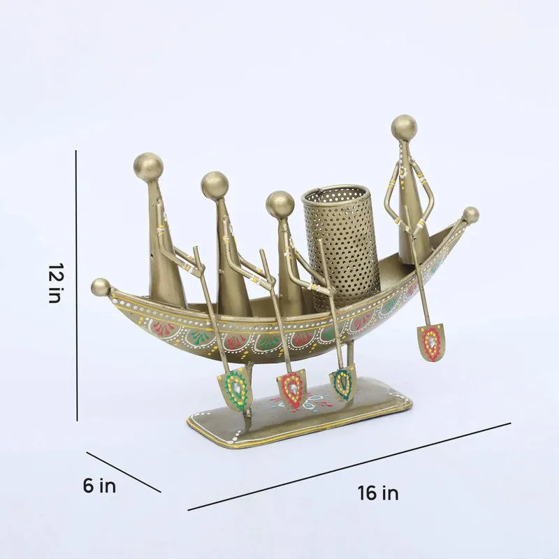 Metal Boat Iron Decor Stationery Holder media 7