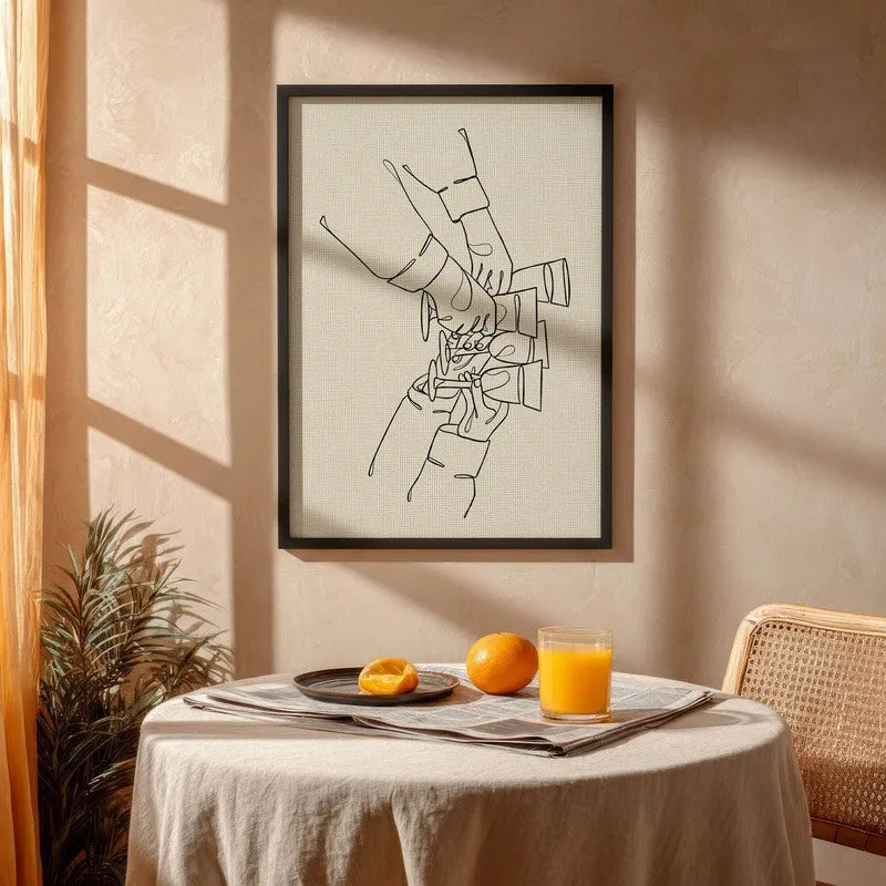 ChampagneBump Archival Canvas Wall Art - Black media 4