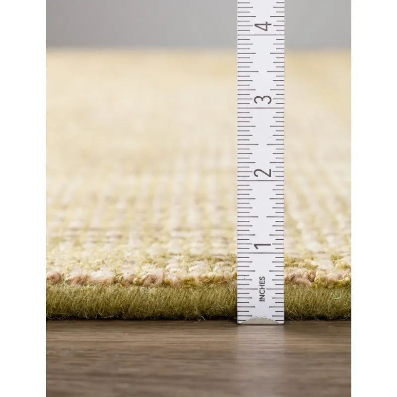 Thread Tale Hand Woven Wool Rug - Olive & Brown media 9