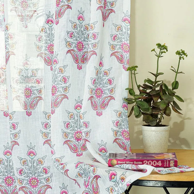 Auralis Linen Texture Sheer Curtain - Set Of Two media 4