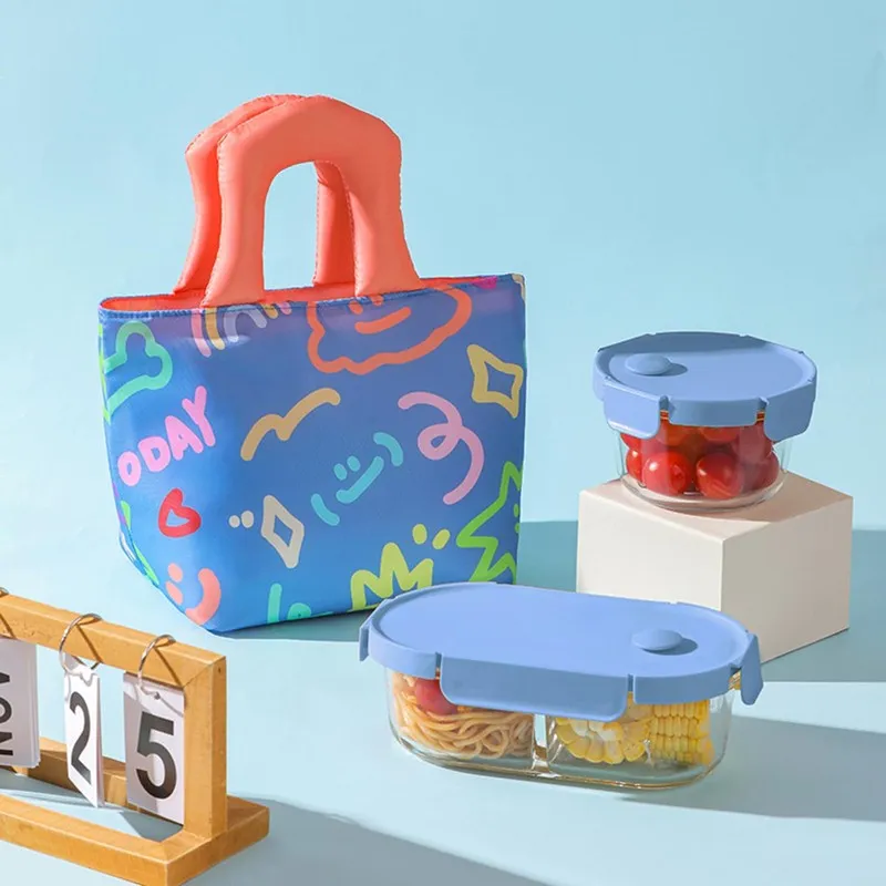 Leakproof Lunch Bag - Peach, Blue media 1