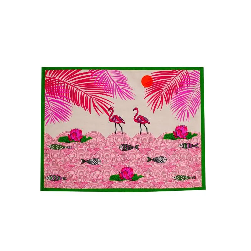 Pink Oasis Table Placemat - Set Of Six media 4