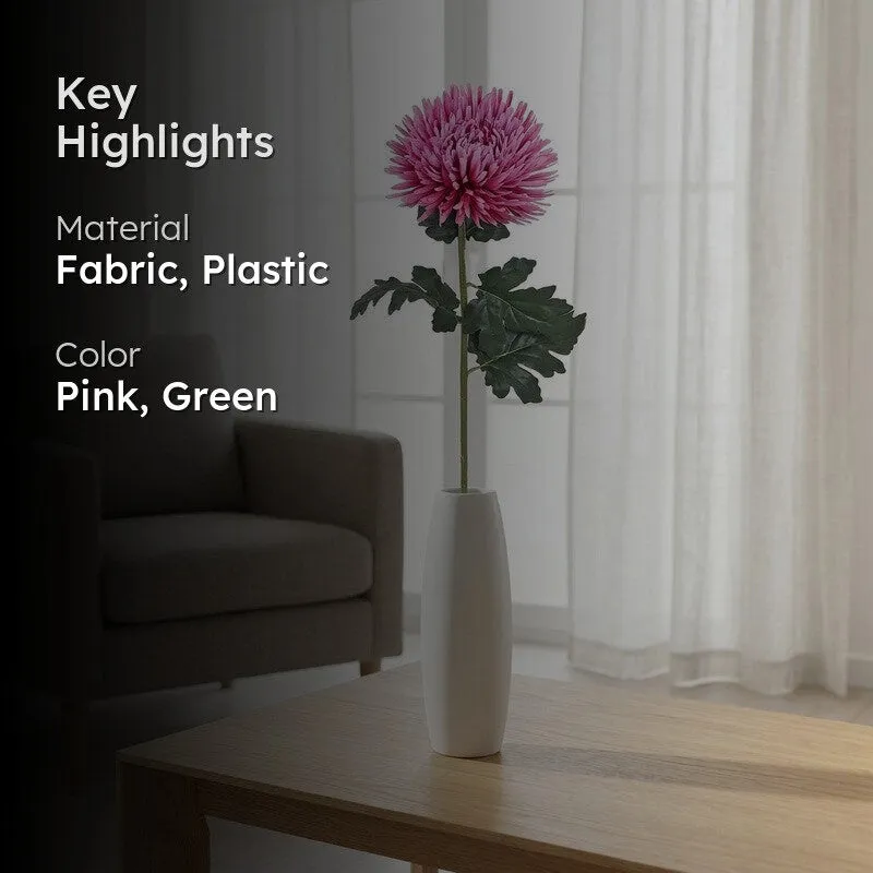 Single Chrysanthemum Artificial Flower Stem - Pink media 2
