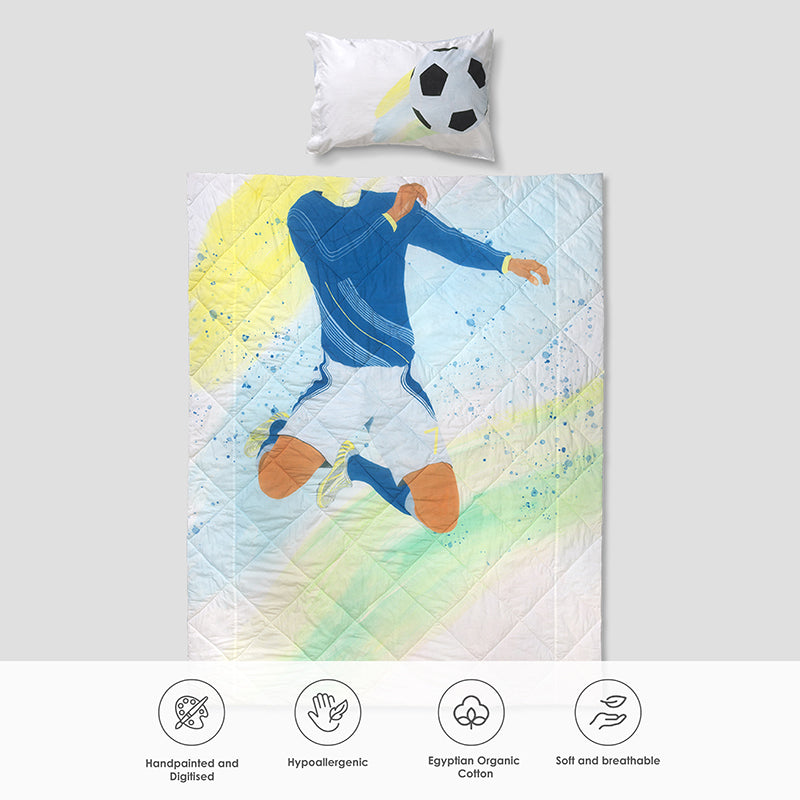 Soccer Buddies Reversible Cotton Comforter - 480 GSM media 10