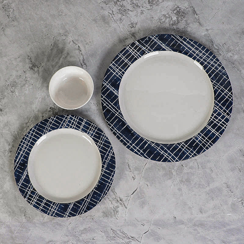 Triva Checkered Dinner Plate - 24 Piece Set media 5