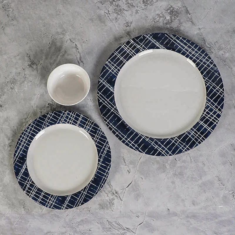 Triva Checkered Dinner Plate - 24 Piece Set media 5