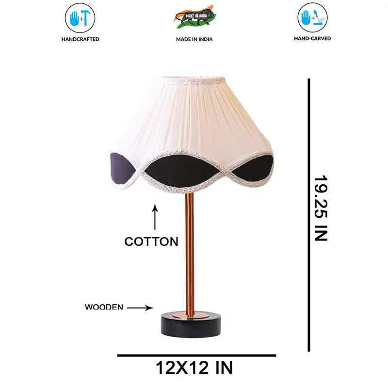 Valenica Rodin Wooden Table Lamp - White,Copper,Black media 7