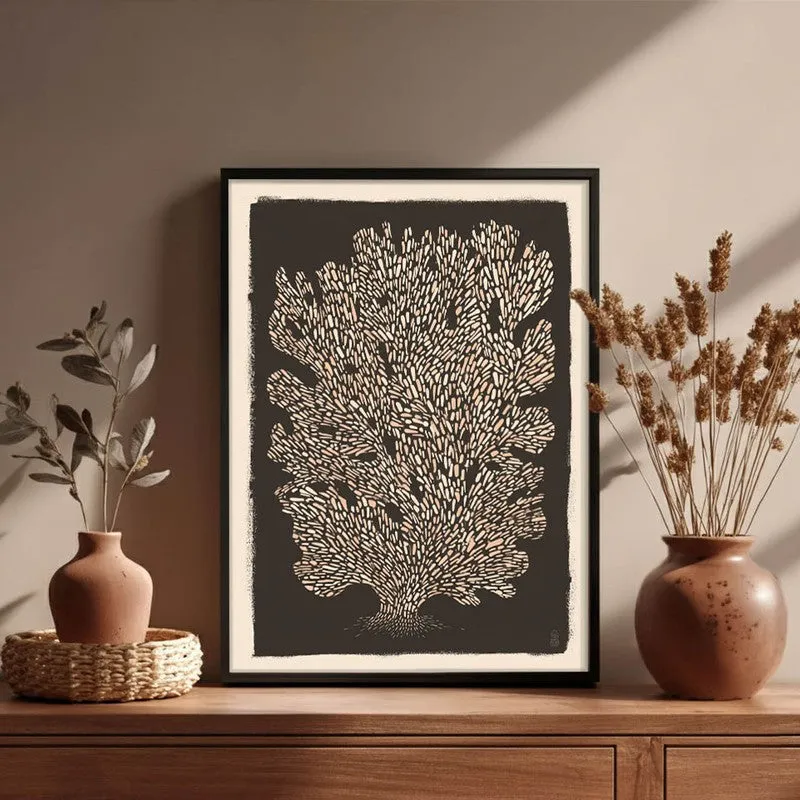 Tree of Life Illustration Canvas Wall Painting With Black Frame media 6