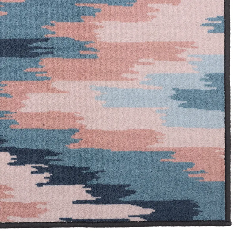 Azure Ikats Anti-Skid Carpet media 4