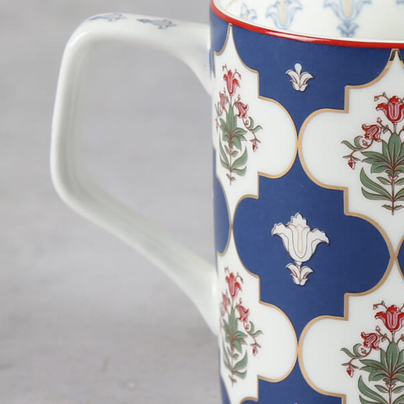 India Circus Bone China Tea Cup (220 mL Each)/Blue)-  Set of Six media 6