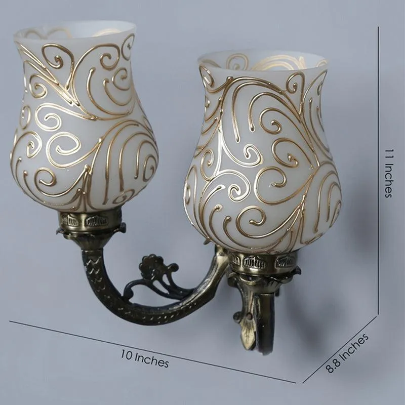 Dila Twinner Mosaic Glass & Metal Wall Lamp media 4