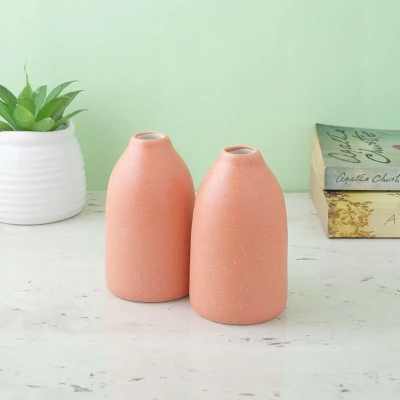Blush Bang Ceramic Vase - Set Of Two media 3
