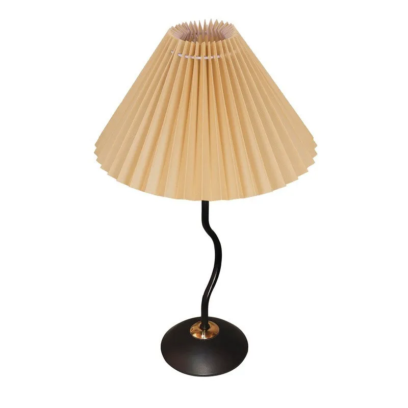 GlowVista Artistic Bedside Metal Table Lamp - Brown media 4