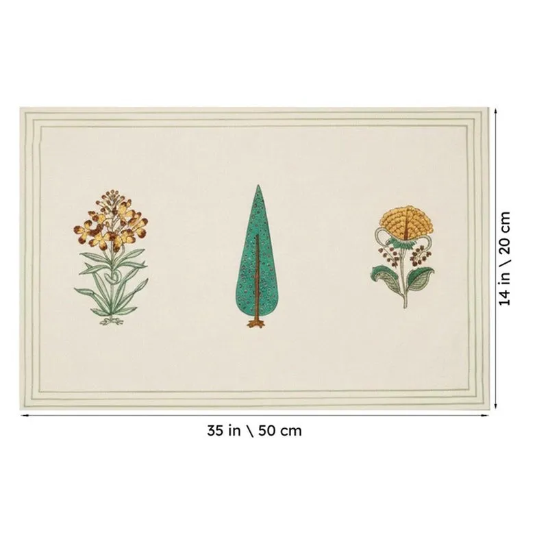Bloomscape Cotton Table Mat (Yellow) - Set Of Six media 6