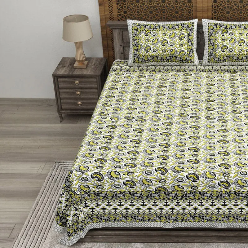 Lineo Cotton Bedsheet (Green) - 240 TC media 3