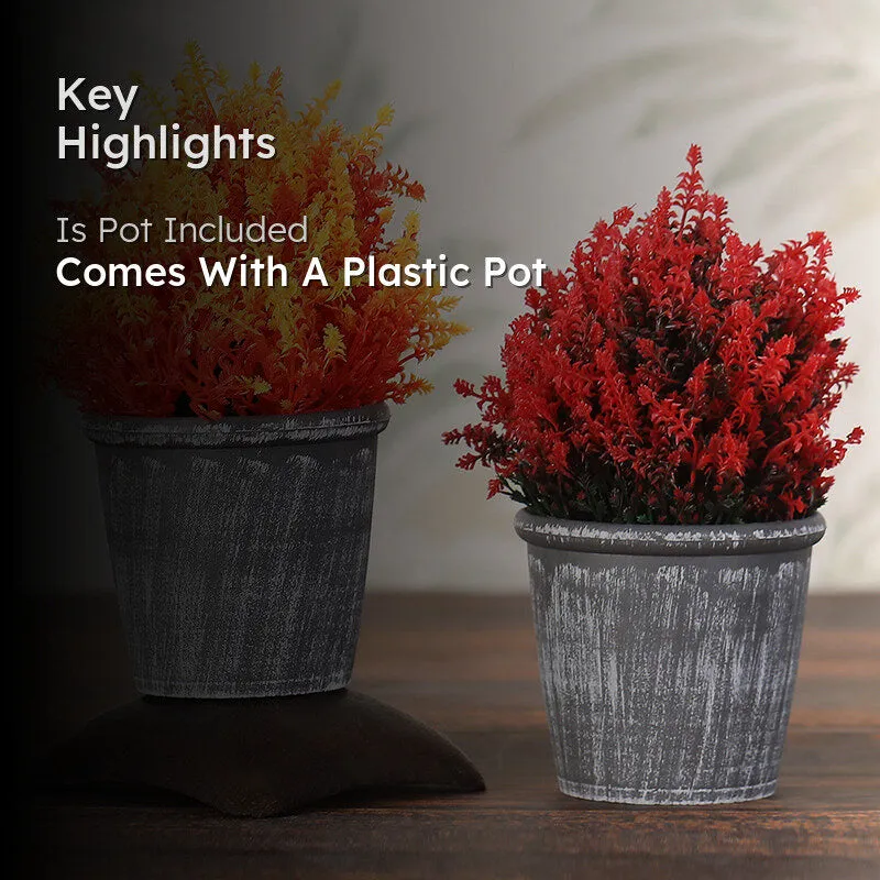 Abrela Artificial Plant With Black Plastic Pot - Set Of Two media 2