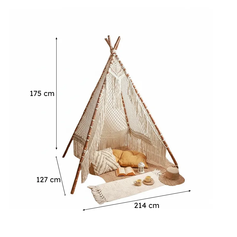 Boho Macrame Play Tent media 8